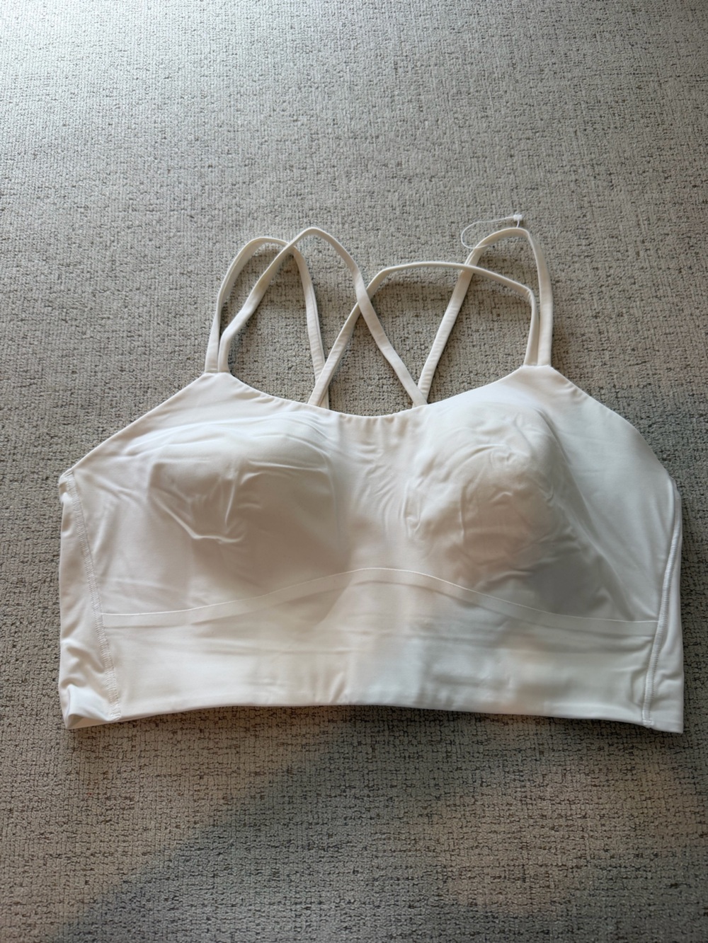 lululemon athletica White Crossback Seamless Sports Bralette